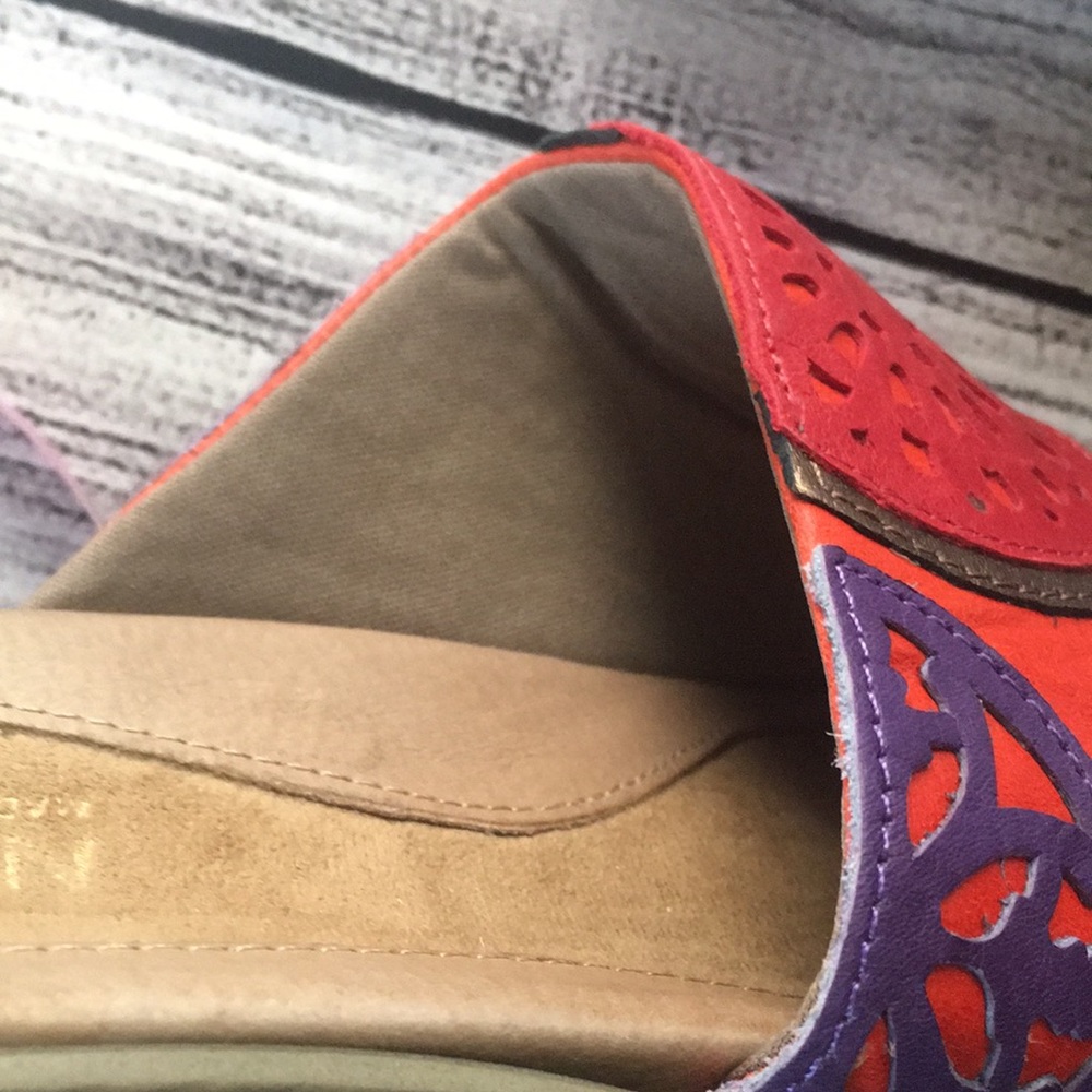 NAOT orange red purple sandals size 38/7 - Picture 11 of 11